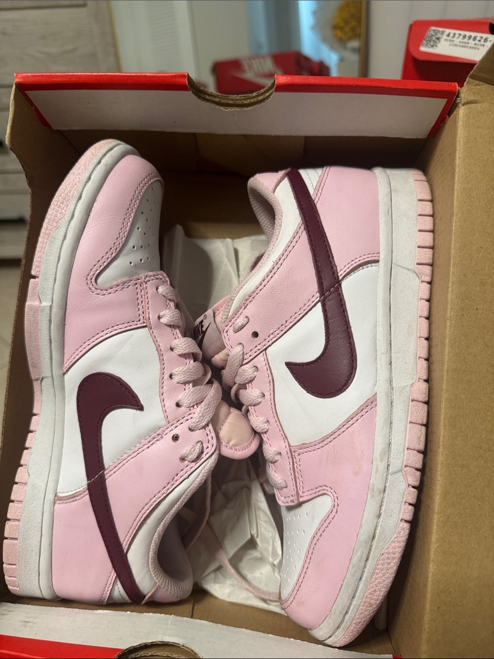 Nike Women’s Pink & Maroon Low-Top Sneakers